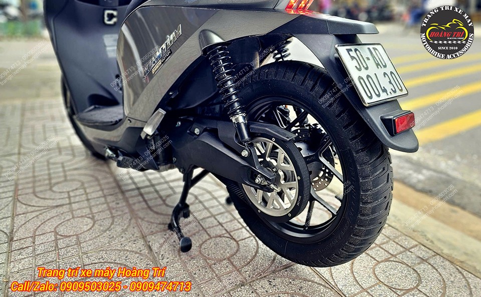 Bộ dây curoa Datbike Quantum S1 được lắp gọn tại bánh sau, giúp di chuyển êm ái hơn