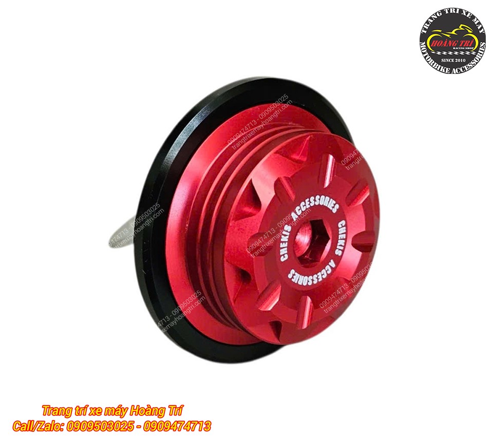 Góc nghiêng thể hiện thiết kế nổi bật của chụp cốt bánh sau Honda UC3 nhôm CNC