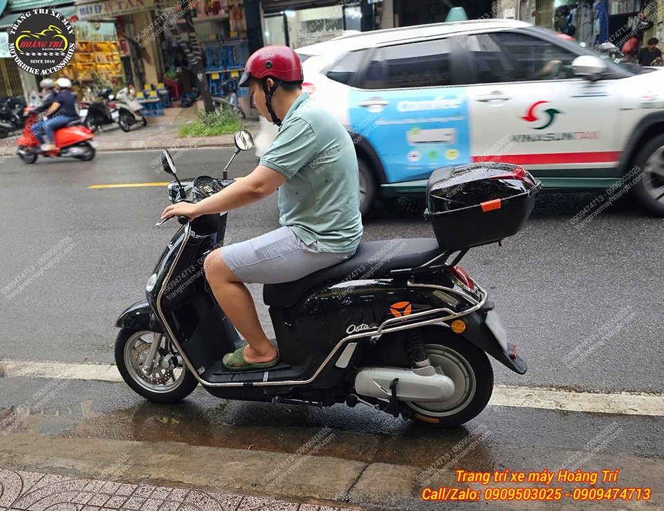 Yadea Osta trang bị khung bảo vệ inox che chắn, bảo vệ, chống trầy cho xe Yadea Osta