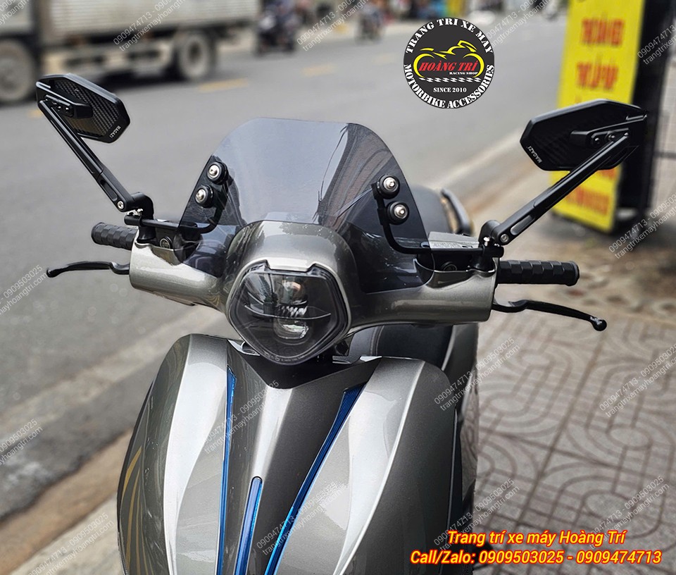Datbike Quantum S1 nâng cấp bộ 3: kính chắn gió, kính hậu Magazi và bao tay Daytona Grippy Grip