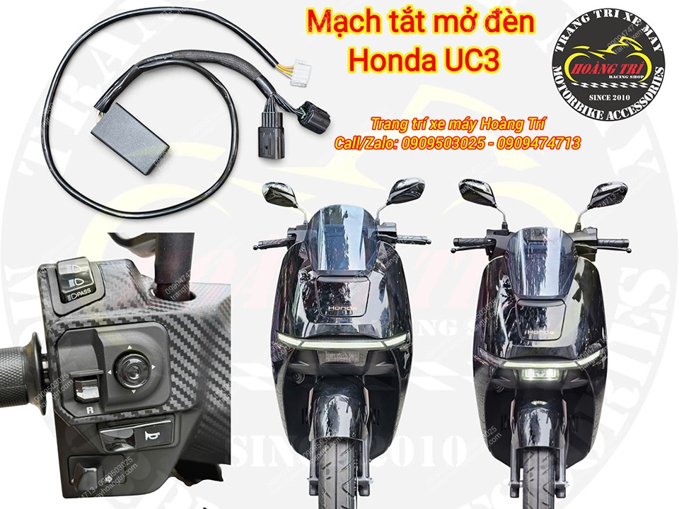 Mạch tắt mở đèn pha Honda UC3 giúp chủ xe chủ động điều khiển đèn khi cần thiết