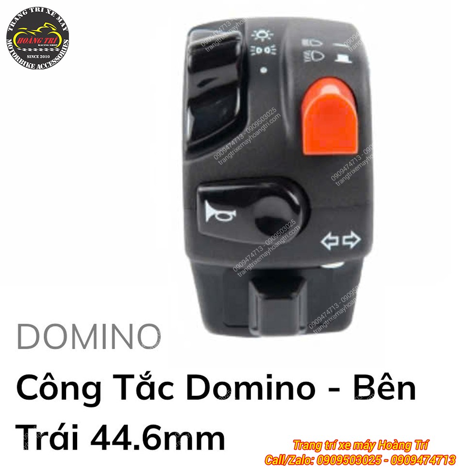 Phụ kiện tiếp theo chính là công tắc Domino bên trái kích thước 44,6mm với thiết kế tinh tế