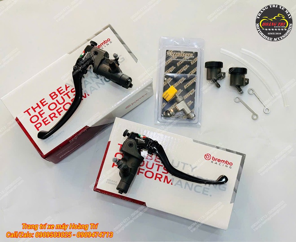 Bộ tay thắng Brembo cùng ben dầu và bình dầu rời chuẩn bị nâng cấp cho Exciter 155 V3