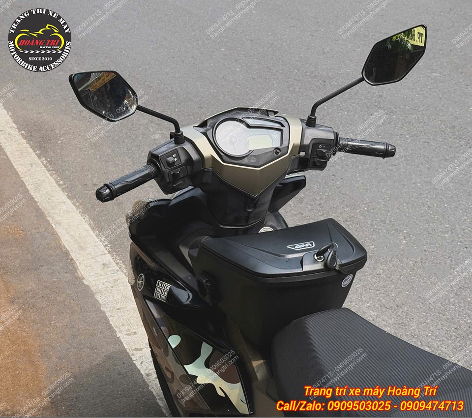 Nhiều anh em ngại vấn đề cạ góc lái trên Exciter 150 2015 khi trang bị thùng giữa