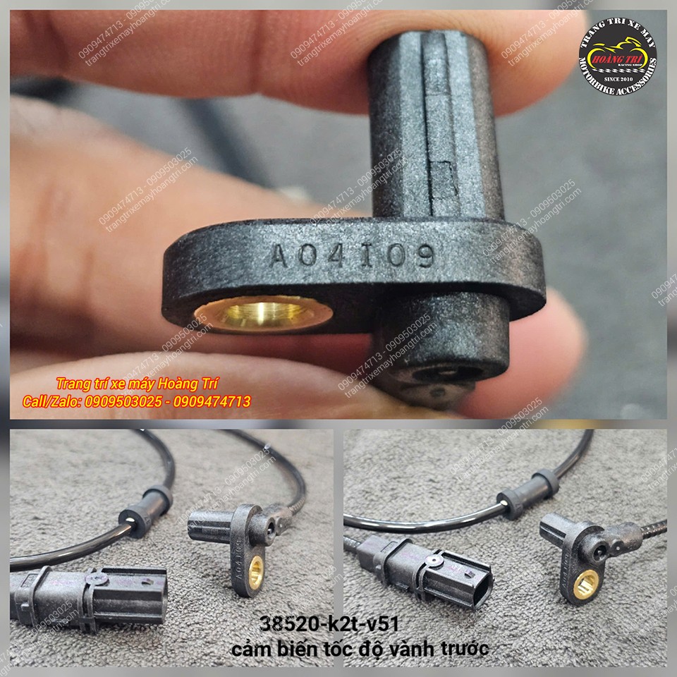 Cận cảnh cảm biến tốc độ bánh trước (mắt đọc BAS) - Quan trọng trong bộ nâng cấp ABS