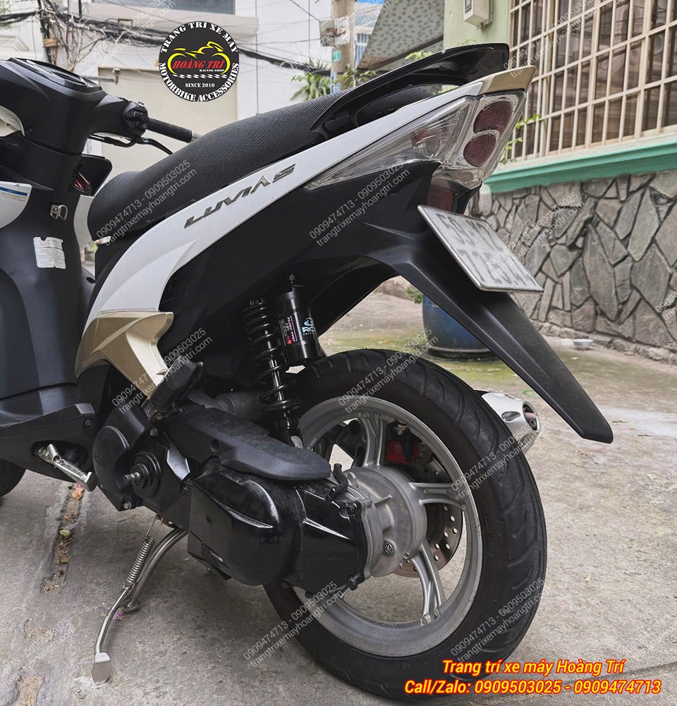 Phía sau Luvias nổi bật với phuộc RCB Flow Pro, mang đến trải nghiệm nhún êm ái