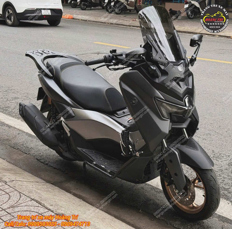 Anh khách trang bị chống đổ lót chân CNC cùng baga sau nhôm đúc cho NMAX 155
