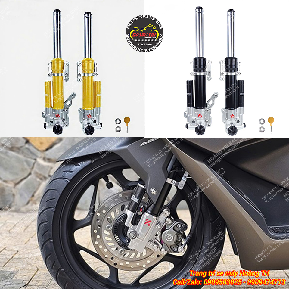 Phuộc trước KingHam Honda PCX với 2 màu sắc cho anh em lựa chọn cho xế cưng