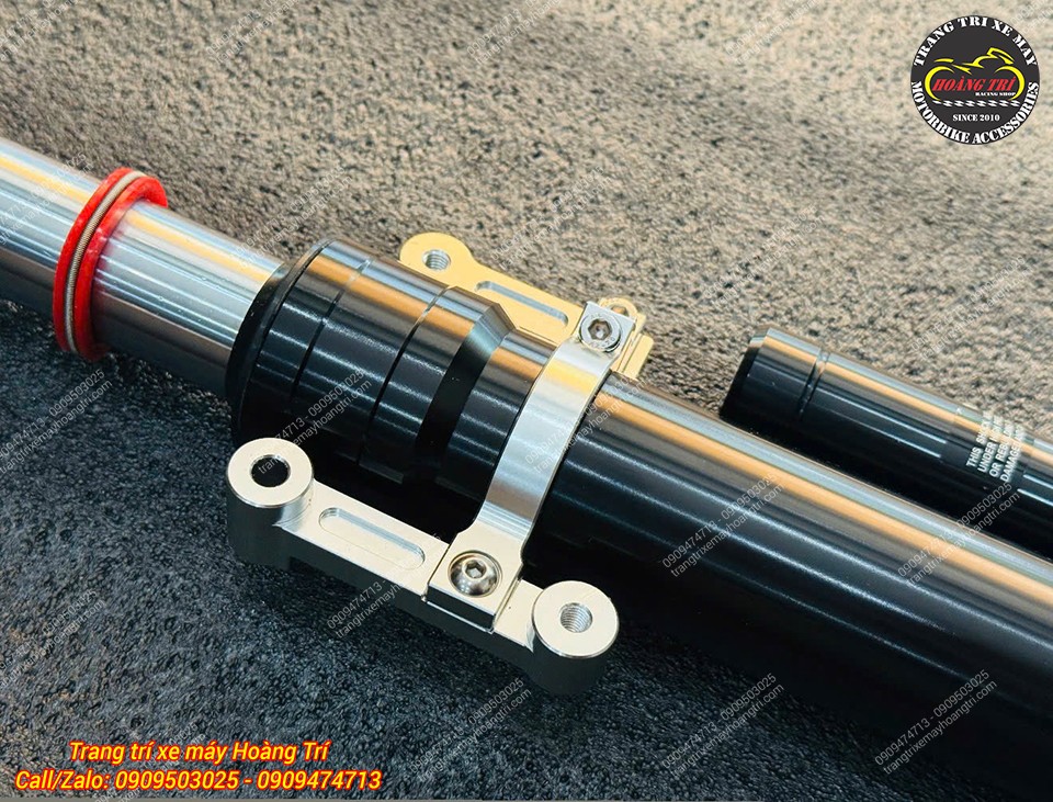 Cụm pát trên phuộc KingHam được hoàn thiện gọn gàng, hỗ trợ lắp đặt phù hợp cho Honda PCX