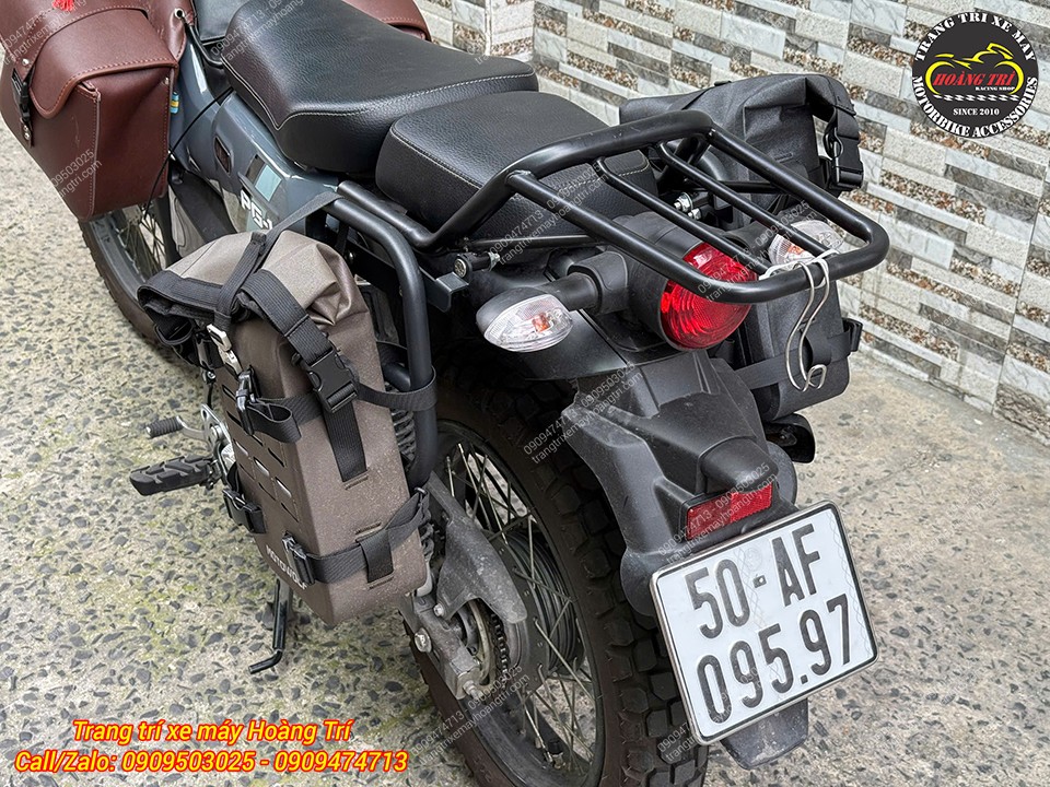 Phần đuôi Yamaha PG-1 hoàn thiện baga và túi hông, bổ sung tiện ích cho những chuyến đi