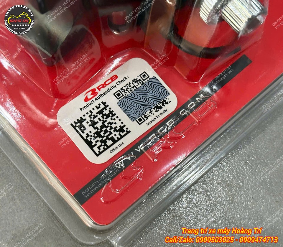 Tem chính hãng RCB tích hợp mã QR, hỗ trợ kiểm tra nguồn gốc sản phẩm nhanh chóng