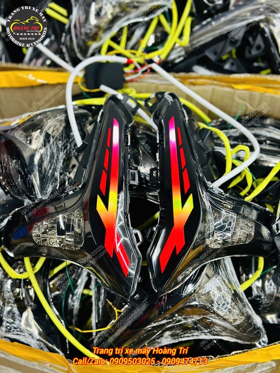 Hiệu ứng LED Audi trước SH 2026 phối nhiều màu chuyển sắc, tăng vẻ hiện đại cho xe