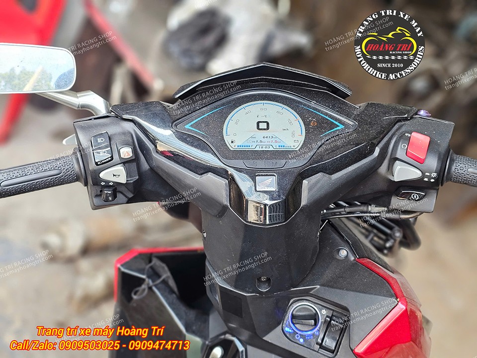 Trọn bộ đồng hồ LCD Vespa + Cùm công tắc CBR650F/CB1100 cho xe Vario 2017
