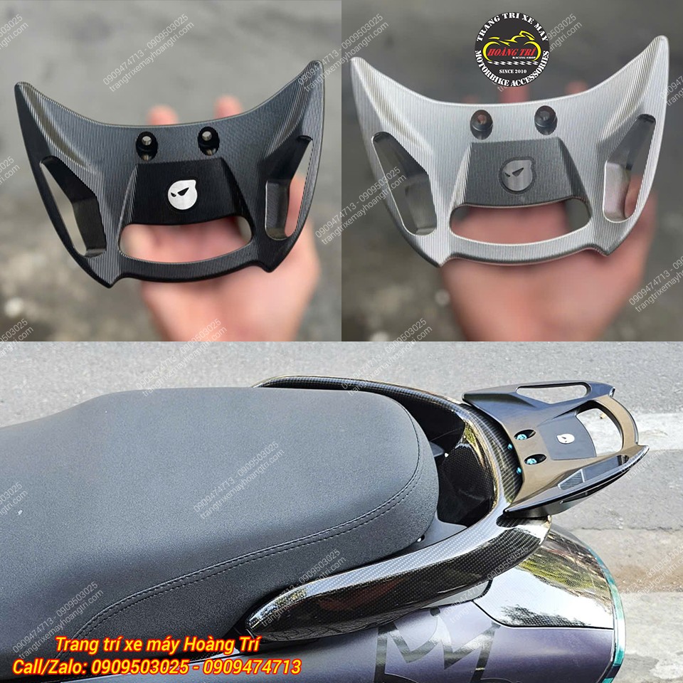 Cản sau Maru nhôm CNC có 2 màu sắc để anh em lựa chọn: màu bạc và màu đen