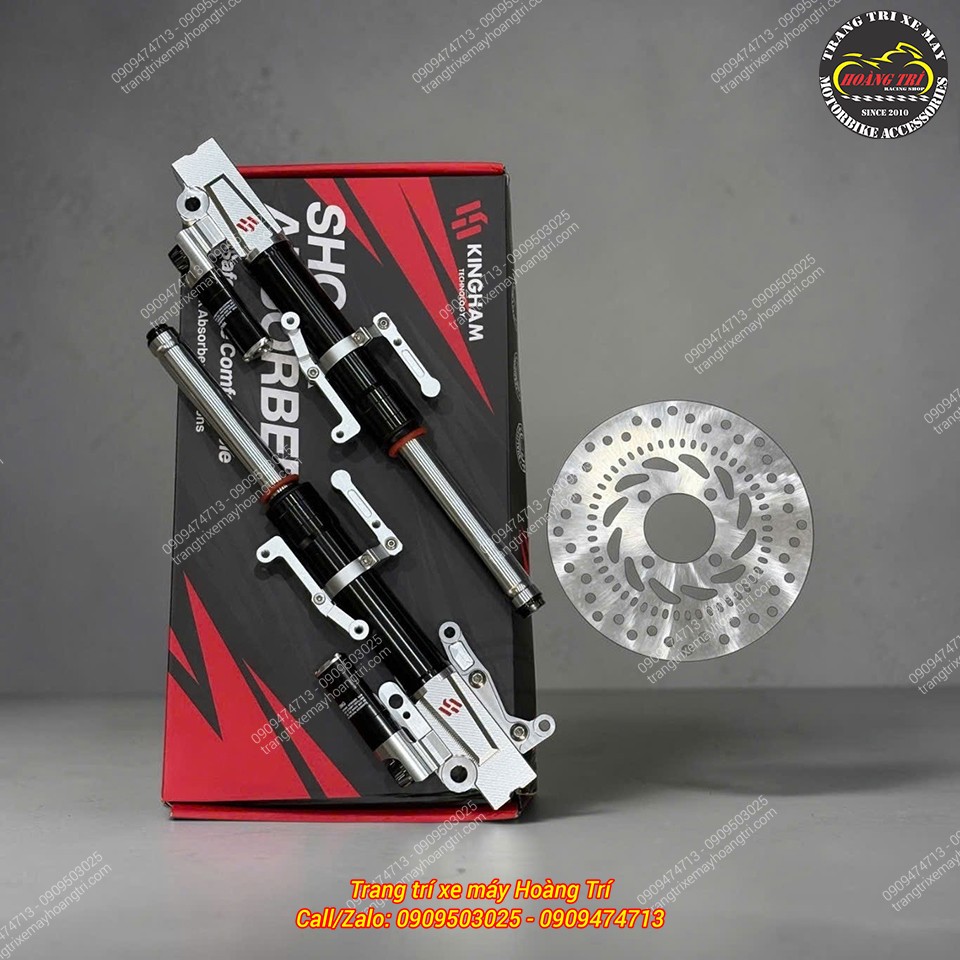 Trọn bộ phuộc Kingham và đĩa thắng Vario 160 ABS chuẩn bị nâng cấp cho Honda UC3