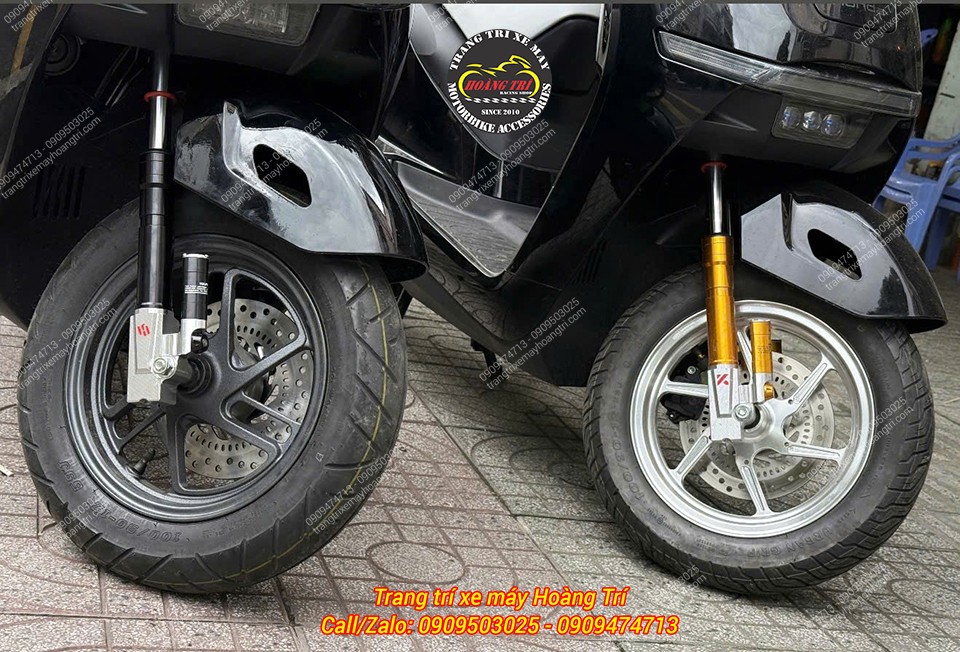 So sánh trực diện dàn chân hai xe UC3 sử dụng phuộc Kingham với hai màu khác nhau