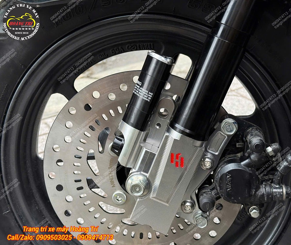 Phuộc Kingham màu đen kết hợp đĩa thắng ABS tạo điểm nhấn nổi bật cho bánh trước UC3