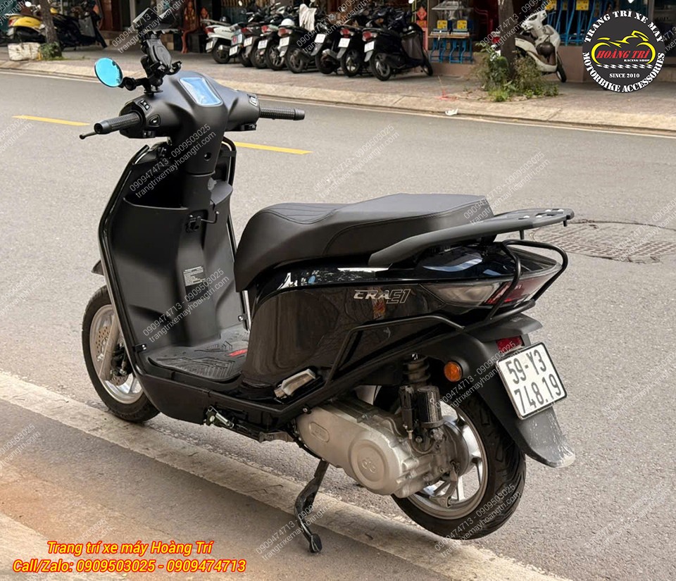 Toàn cảnh Dat.Bike Era sau khi trang bị khung bảo vệ, thân xe thêm cứng cáp
