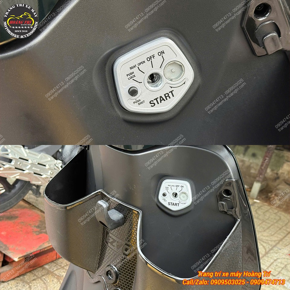 Ổ khóa nguyên bản Feliz trước khi nâng cấp sang bộ Smartkey chính hãng Honda tiện lợi hơn