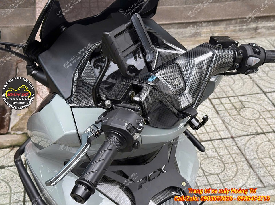 Giá điện thoại L7 gắn chân kính PCX 160, thuận tiện xem bản đồ khi di chuyển