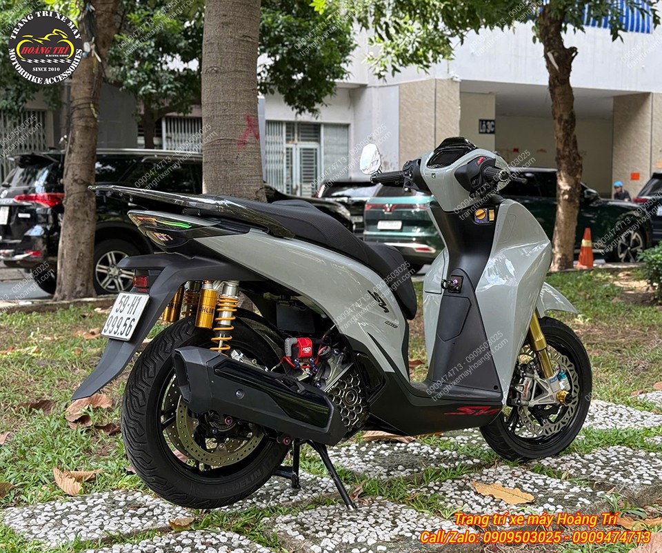 SH 2020 hoàn thiện diện mạo mới với Ohlins, Upside Down cùng hệ thống LED Audi