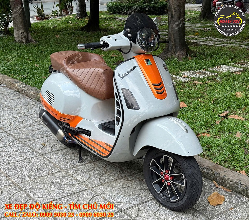 Bán Vespa GTS lên dàn đồ chơi hàng hiệu - Đầu tư hơn 40 triệu đồng phụ kiện