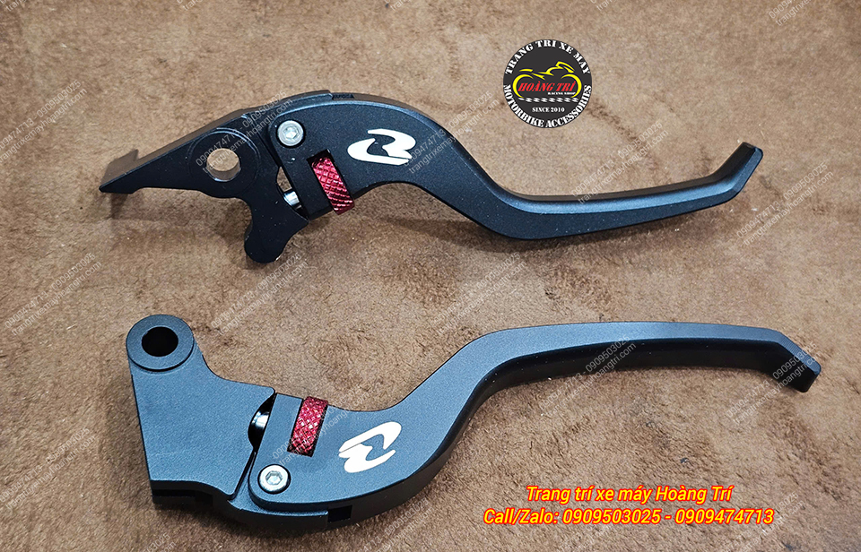 Trọn bộ tay thắng Racing Boy E Plus, hoàn thiện đen nhám cứng cáp