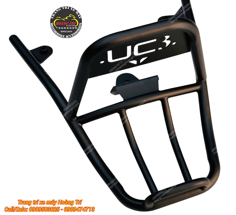 Baga cong tựa lưng Honda UC3 màu đen sở hữu khung chắc chắn, nổi bật với logo UC3