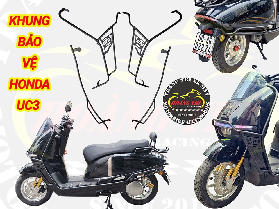 Khung bảo vệ Honda UC3 vừa bảo vệ thân xe, vừa tạo dấu ấn riêng cho xế cưng