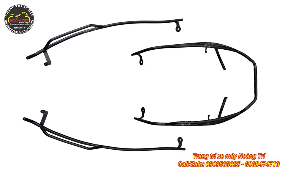 Khung bảo vệ Honda UC3 gồm những thanh kim loại được tạo hình uốn cong theo thân xe