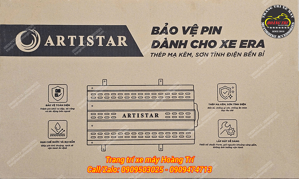 Tấm bảo vệ pin dành cho xe ERA với chất liệu thép mạ kẽm, sơn tĩnh điện bền bỉ