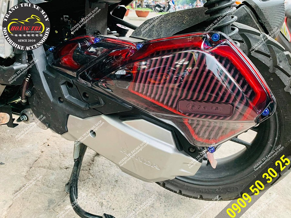 Close-up details of the outstanding BMC air filter in the transparent exhaust