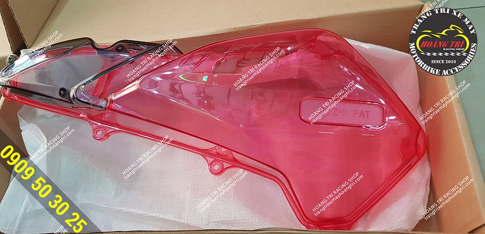 Zhi.Pat transparent muffler for ADV 150 - PCX 2018 red color