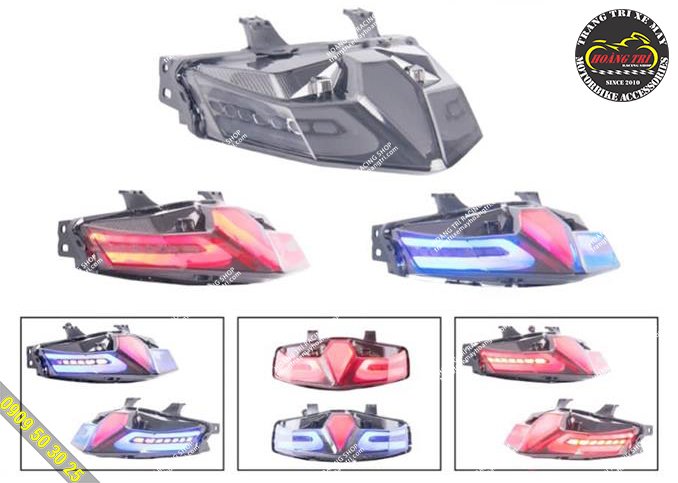 Modes of the rear light cluster with integrated turn signals Vario 2018