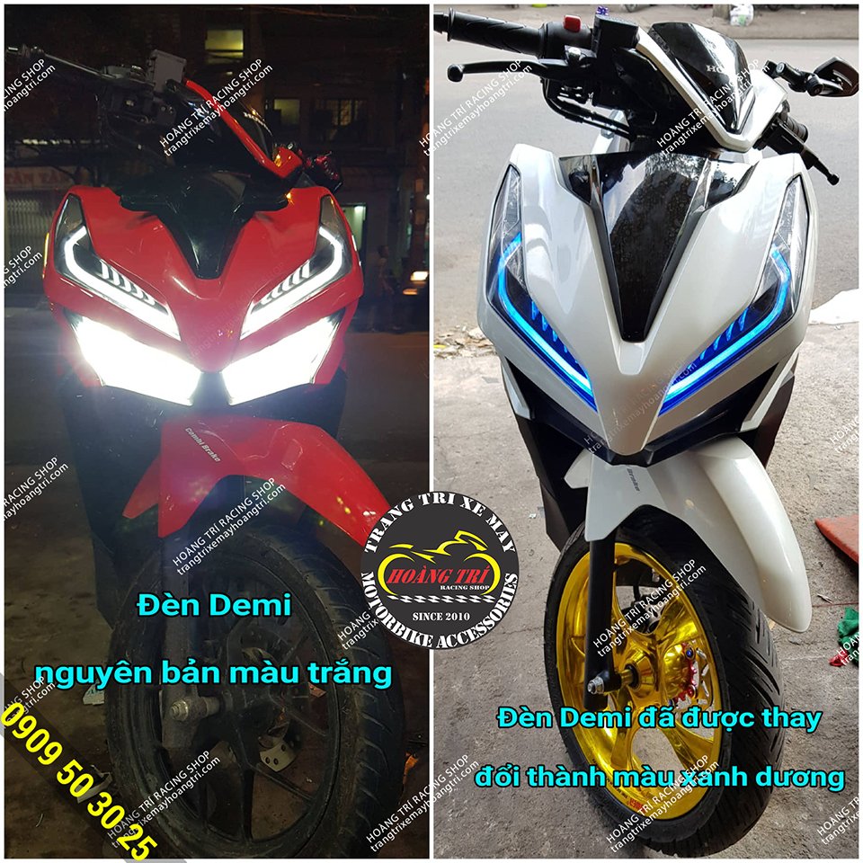 Before and after changing the color of Demi lights of Vario 2018