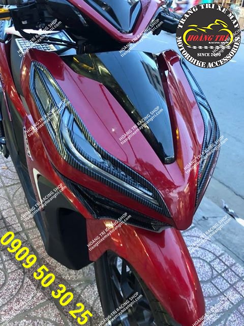 Finished for customers Vario fog lamp cover 2018 with Carbon paint