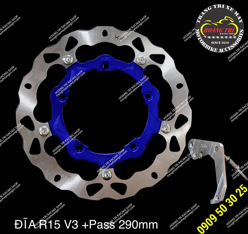 X1R front disc with blue CNC aluminum cage with flap