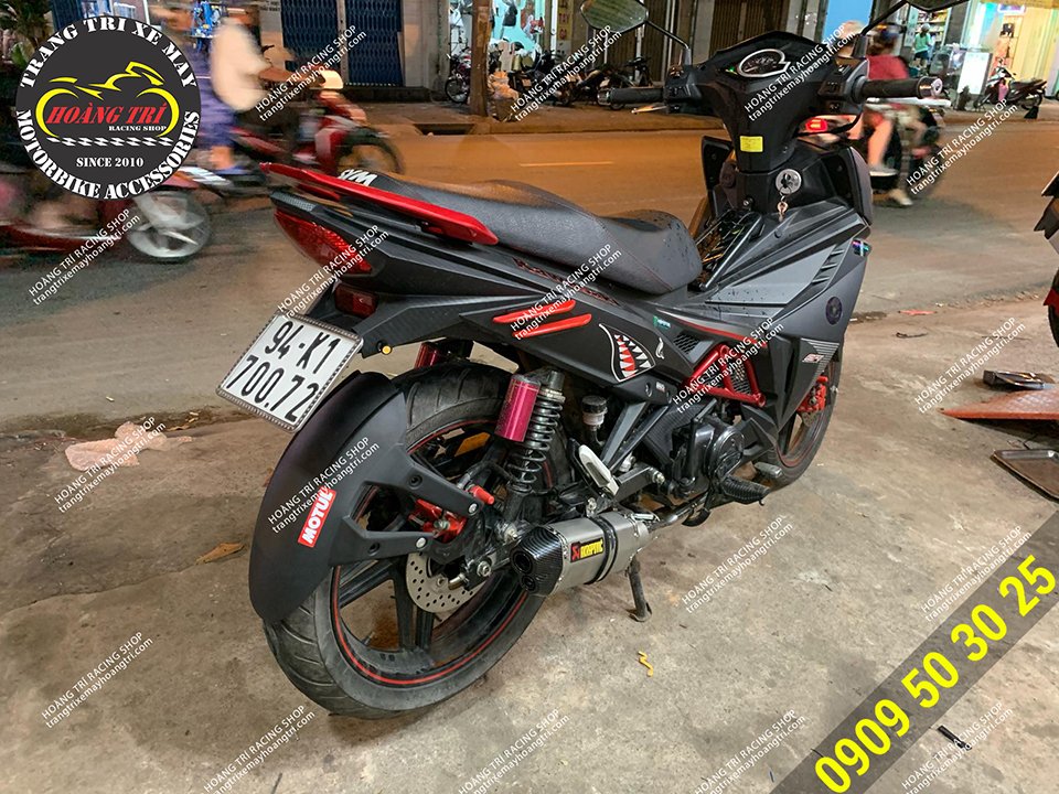 SYM STAR lên Pô Akrapovic 2 nòng Version 2019