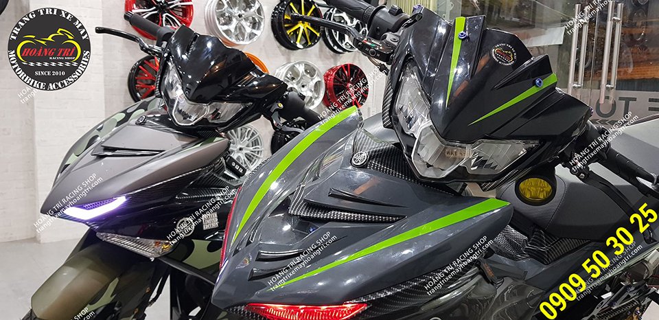 2 Exciter 150s after upgrading the Exciter 2019 headlight