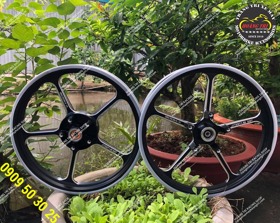 5 CNC wheels for Exciter 150 - X Mode black