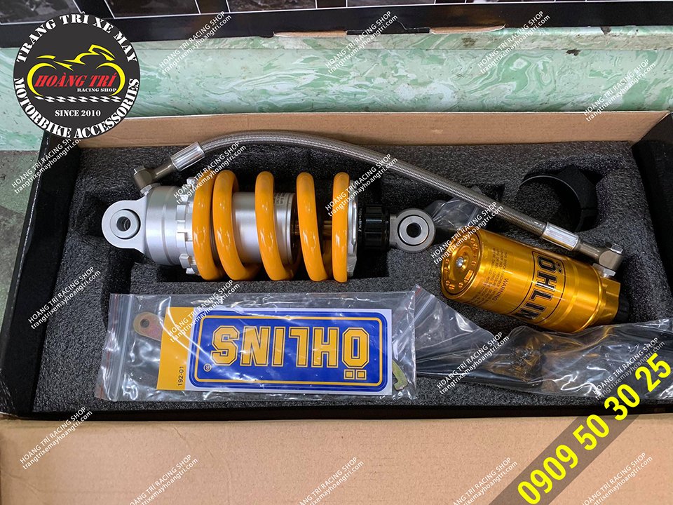 Ohlins F fork with oil tank rotates 360 degrees