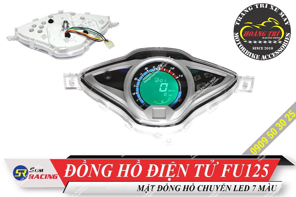 Close-up of Future 125 Fi electronic watch Sum Racing brand