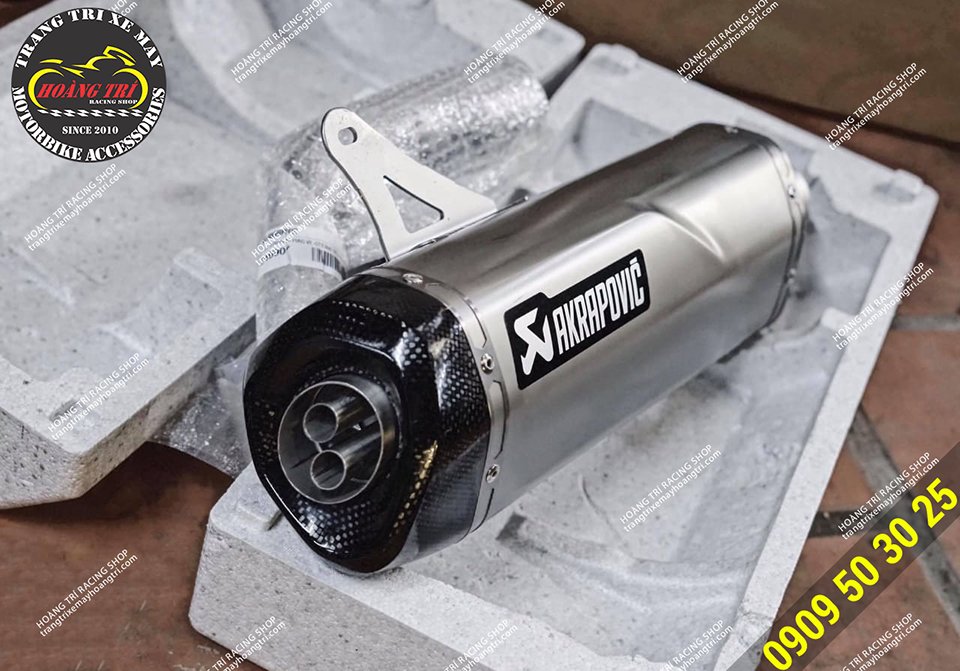 Cây pô Vespa GTS - pô Akrapovic 2 nòng chất ngất