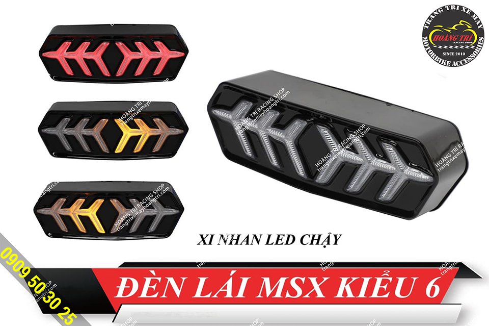 Cận cảnh sản phẩm đèn lái MSX tích hợp xi nhan LED chạy