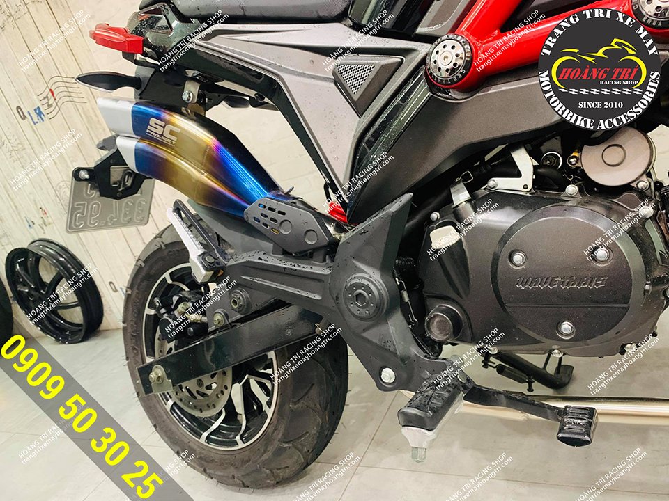 Looks great on the Ducati Monster Mini 110cc body shape