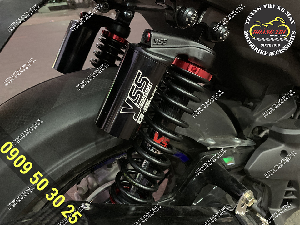 Black YSS G-Sport oil tank fork fitted with NVX . standard