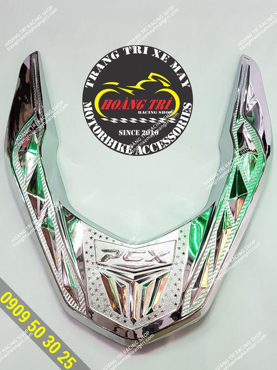 PCX 2018 rear bumper with chrome plated letters PCX and embossed motifs