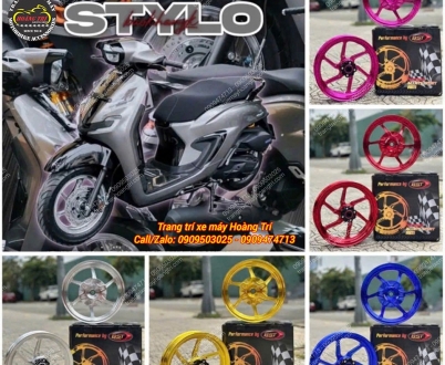 Mâm xe Stylo 160 - Mâm 6 cây BST nhôm đúc CNC