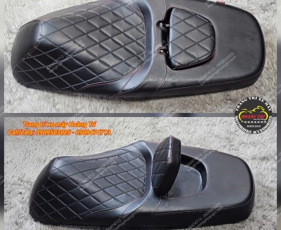 Yên xe SH độ 2 tầng tựa lưng bật gấp