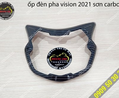 Ốp đèn pha Vision 2021 sơn carbon